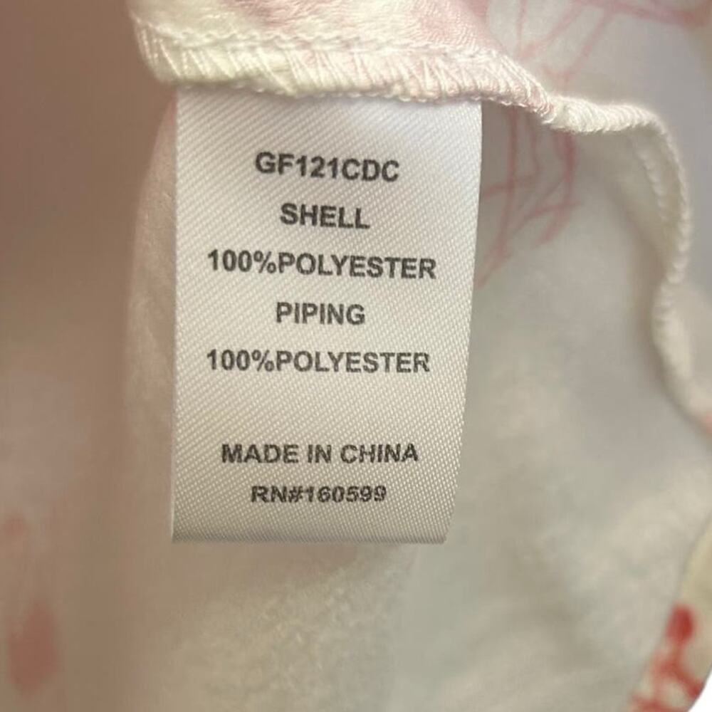 NWD Gilner Farrar White Flamingo Print Long Sleeve Button Up Farah Top Small - Picture 2 of 10